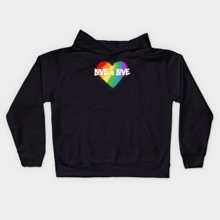 Love is Love - Pride (white font) Kids Hoodie